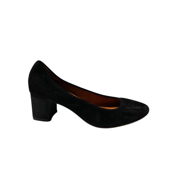 Lanvin Block-Heeled Pumps in Black Suede - Picture 1 of 8